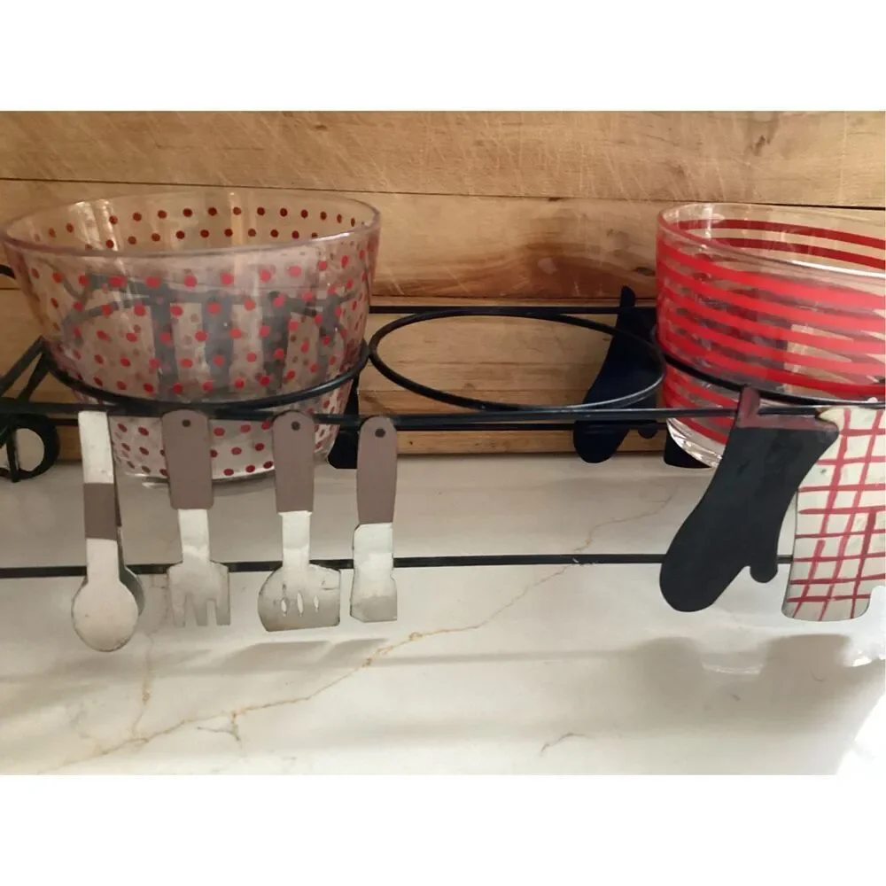 Pier One Barbecue Condiment Serving Set 16”x4”x5”